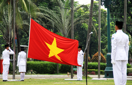 Hình ảnh Lễ thượng cờ Việt Nam tại SEA Games 26 